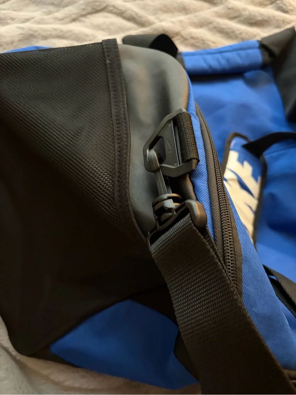 Nike Royal Blue Duffel with White Swoosh